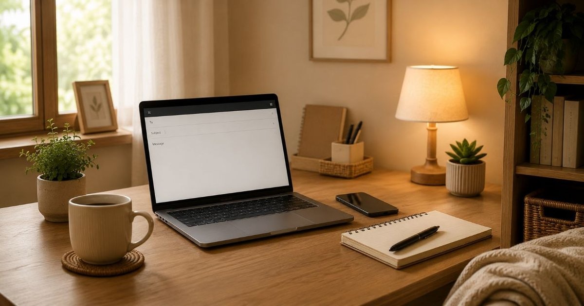 Contact Hemi Life - laptop with email compose window for customer support
