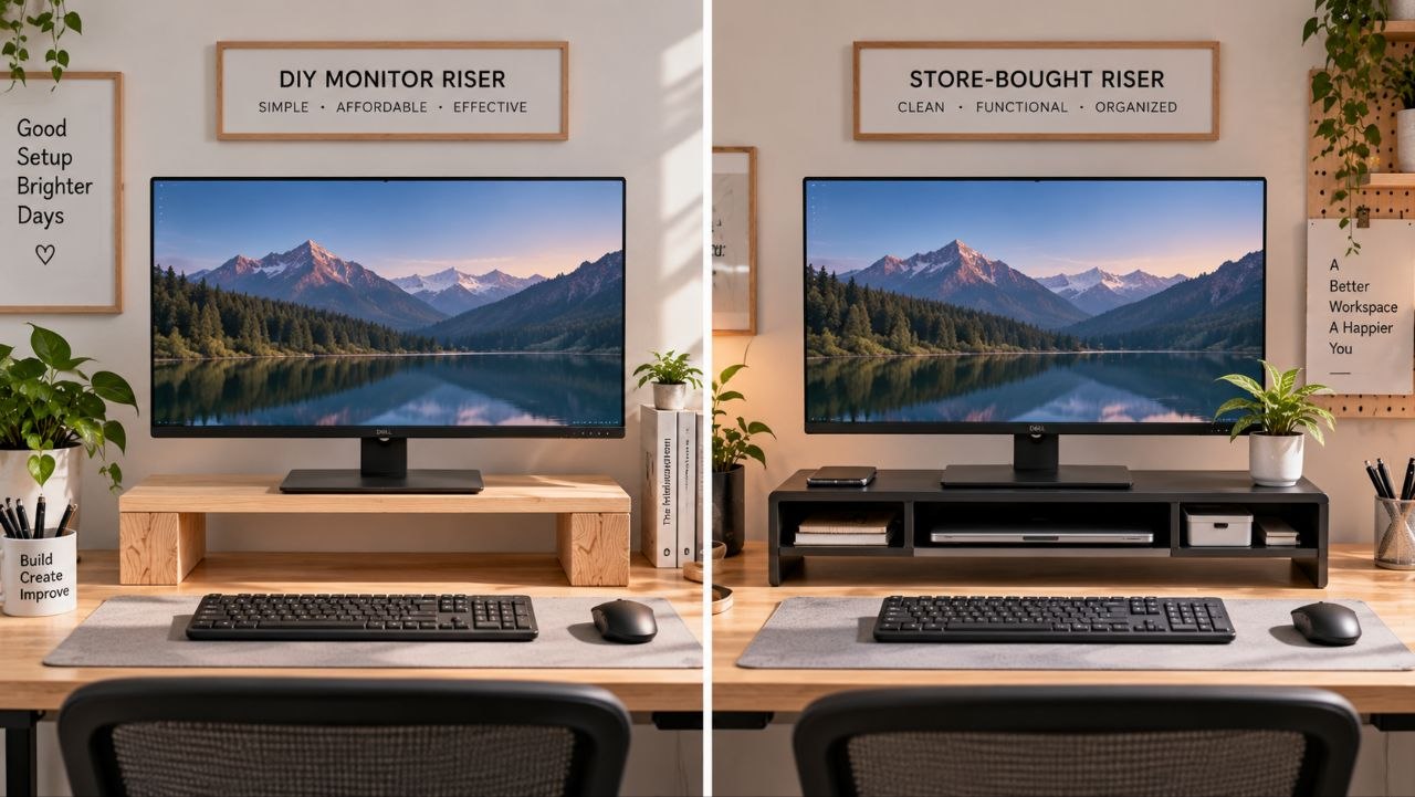 DIY Bookshelf Monitor Riser vs Store-Bought: What Actually Works