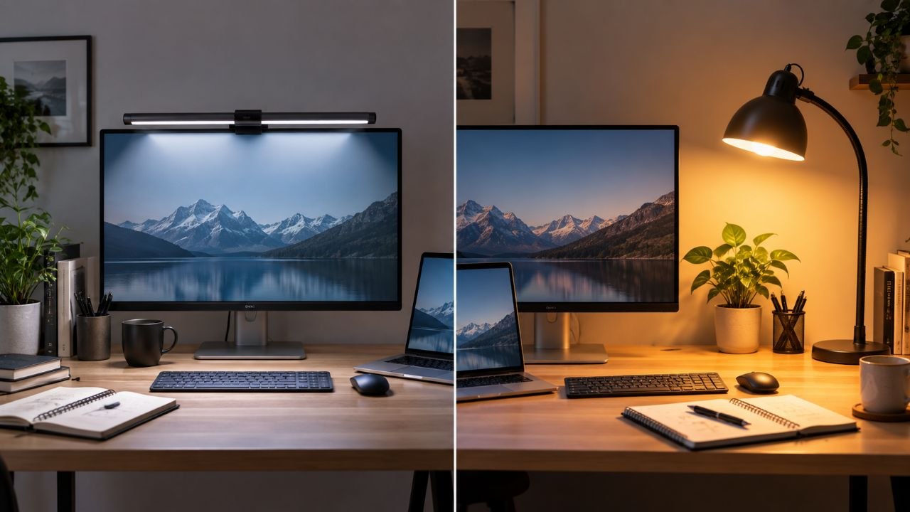 Monitor Light Bar vs Desk Lamp: Which Reduces Eye Strain Better?